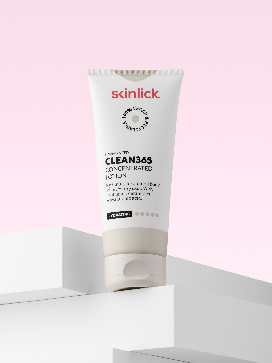 Skinlick Clean365 koncentrirani hidratantni losion s ceramidima, pantenolom, hijaluronskom kiselinom u tubi